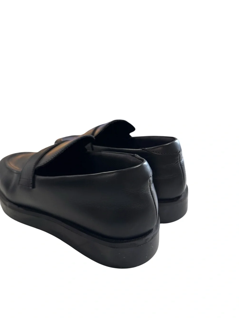 Wolf & Shepherd Black Leather Penny Loafers Slip On Shoes Men Size 9.5 M